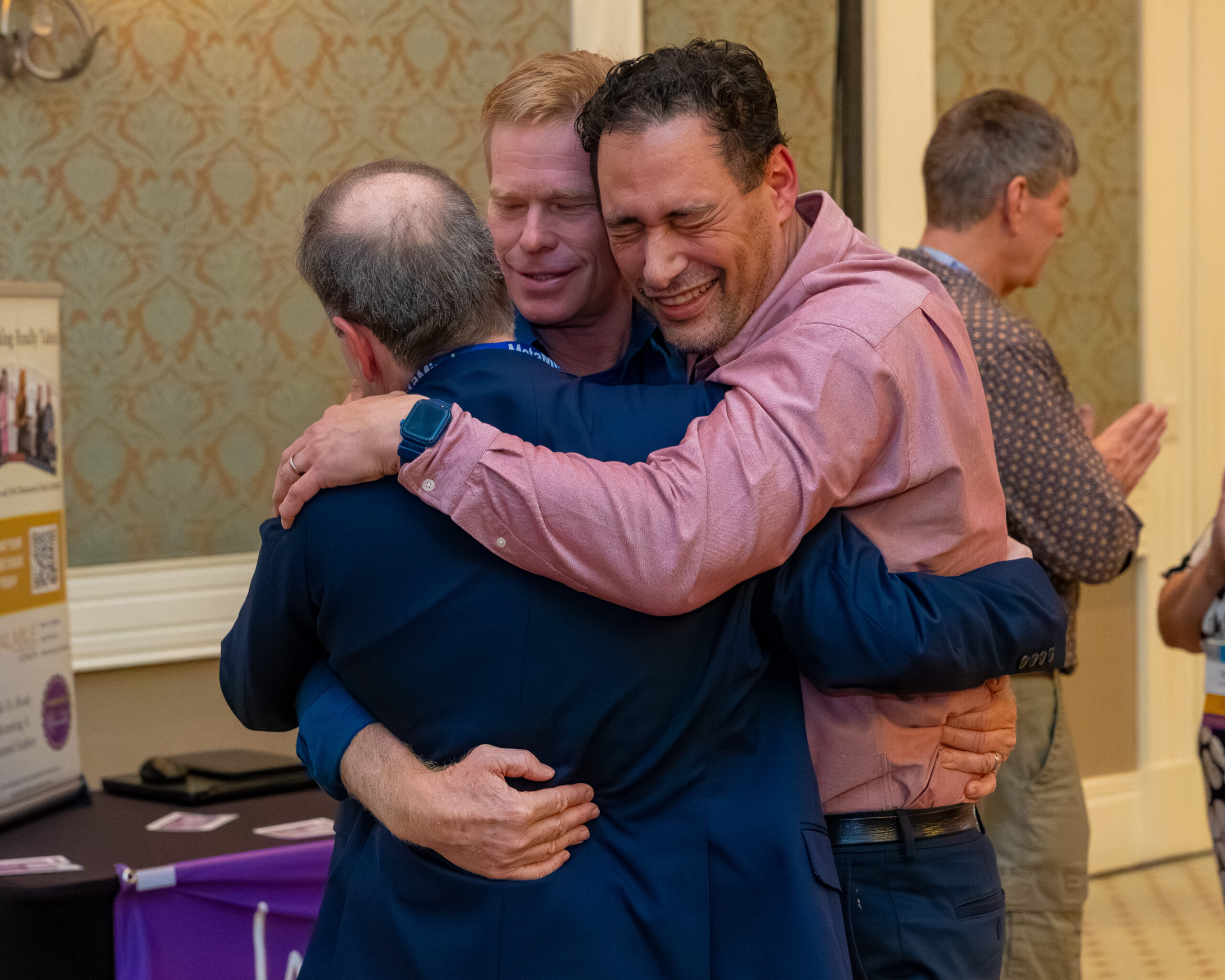 Soulful Leadership attendees hugging and connecting